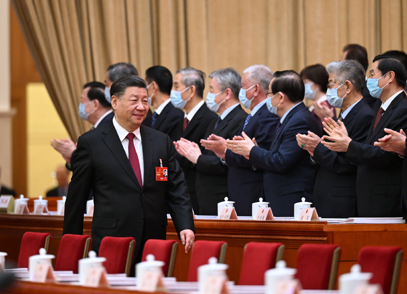 3月5日，第十四屆全國(guó)人民代表大會(huì)第一次會(huì)議在北京人民大會(huì)堂開(kāi)幕。這是習(xí)近平步入會(huì)場(chǎng)。.jpg