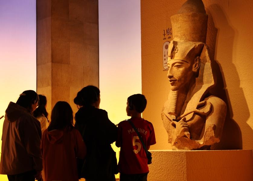 上博古埃及展收官在即 閉幕前一周 168小時連續(xù)開放 8月11日至17日0時至6時增設深夜場 文創(chuàng)將開啟五折優(yōu)惠