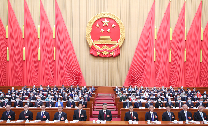 3月5日，第十四屆全國(guó)人民代表大會(huì)第一次會(huì)議在北京人民大會(huì)堂開(kāi)幕。黨和國(guó)家領(lǐng)導(dǎo)人習(xí)近平、李克強(qiáng)、栗戰(zhàn)書(shū)、汪洋、李強(qiáng)、王滬寧、韓正、蔡奇、丁薛祥、李希、王岐山等出席會(huì)議。.jpg